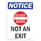 Signmission OSHA Notice, 5" Height, Not An Exit Sign With Symbol, 5" X 3.5", Portrait OS-NS-D-35-V-15167 - alternate 1